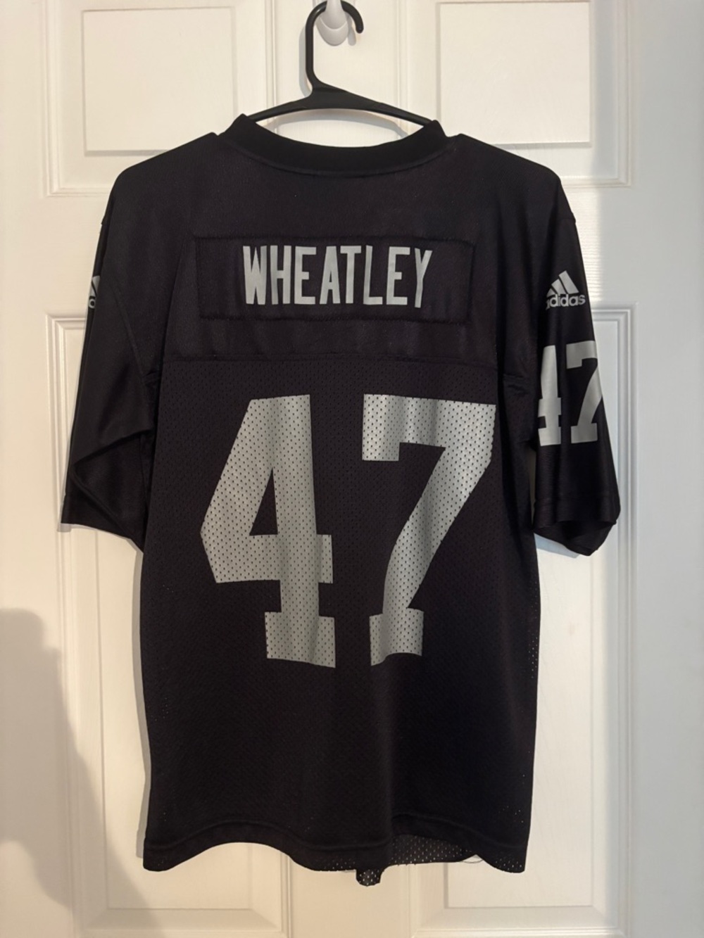 adidas Men’s Black Football Jersey with Gray Numbering